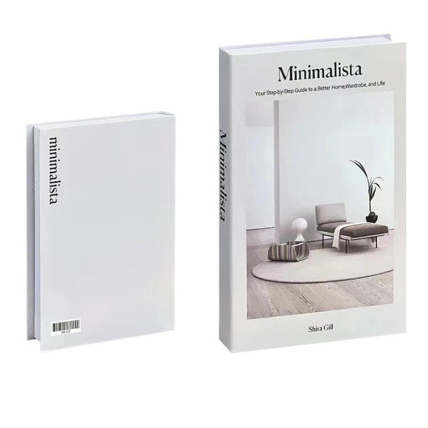 Falsches Buch dekorativer Kasten Minimalista Öffnendes Aufbewahrungsbuch Geheimversteck für die Bibliothek Moderne minimalistische Dekoration 1