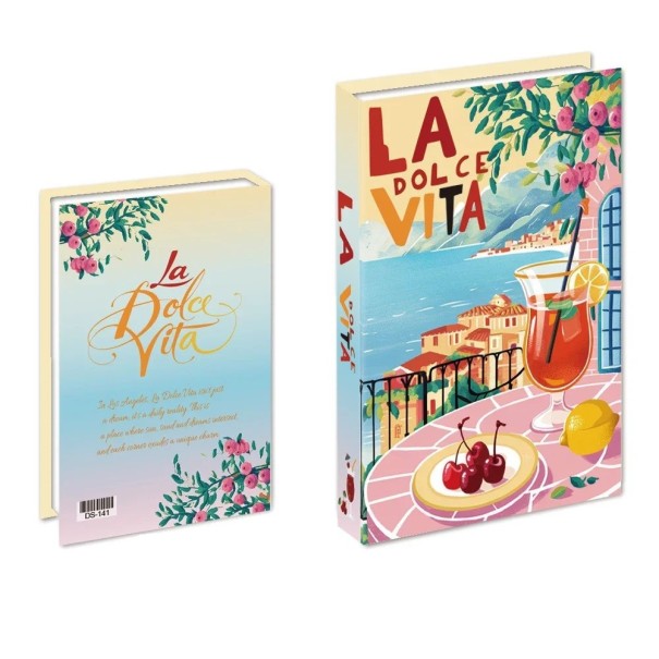 Falsches Buch La Dolce Vita Dekoration Nicht zu öffnende Bibliothek Design Dekoration für das Interieur 1
