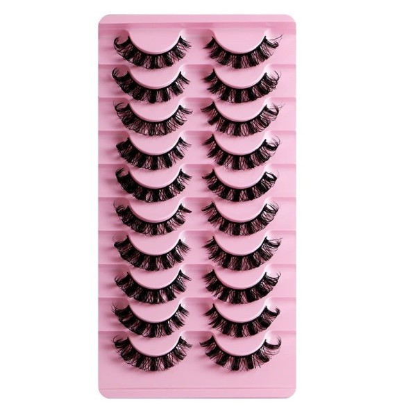False Dramatic Lashes 10 Pairs Dramatic False Lashes with Strip Mink Strip Lashes 1