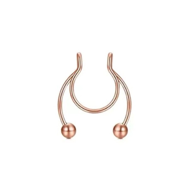 Falsk hestesko-næsepiercing rosa guld