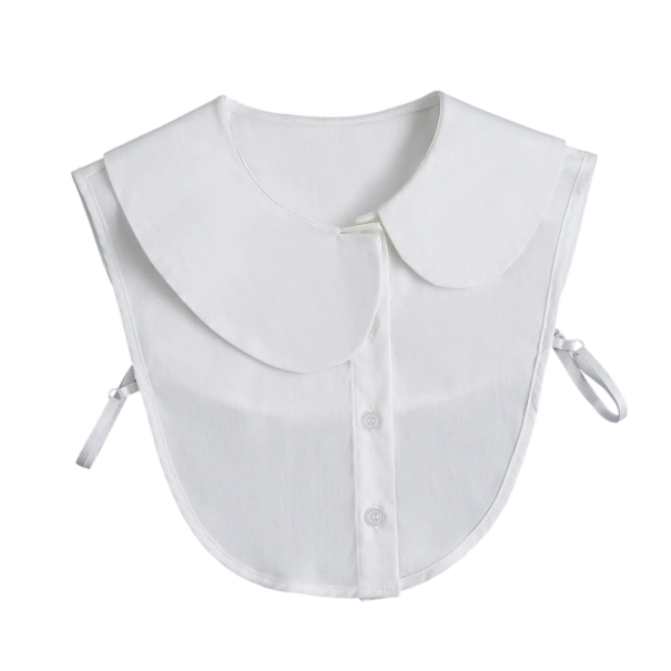 Falsk krage för kvinnor liggande asymmetrisk vit Snygg avtagbar accessoar med modern asymmetrisk design 1