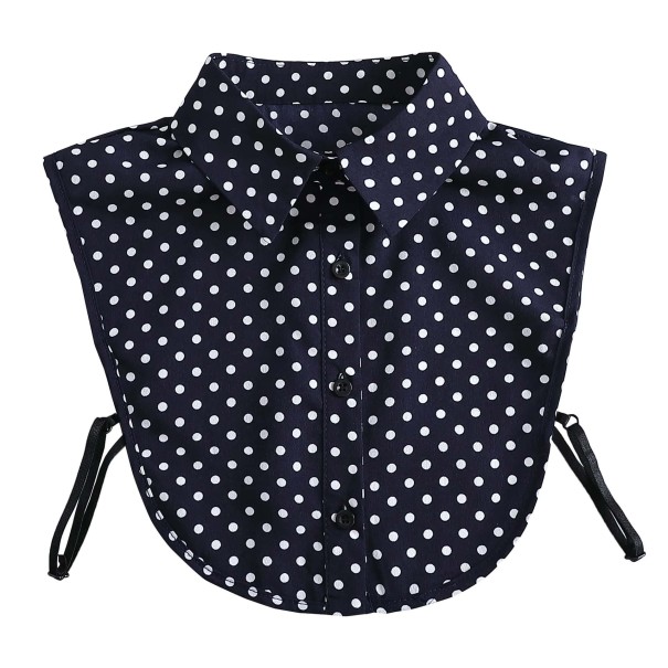 Falsk krage för kvinnor med prickar Avtagbar krage Elegant dekorativ krage för tröja blus klänning Modeaccessoar