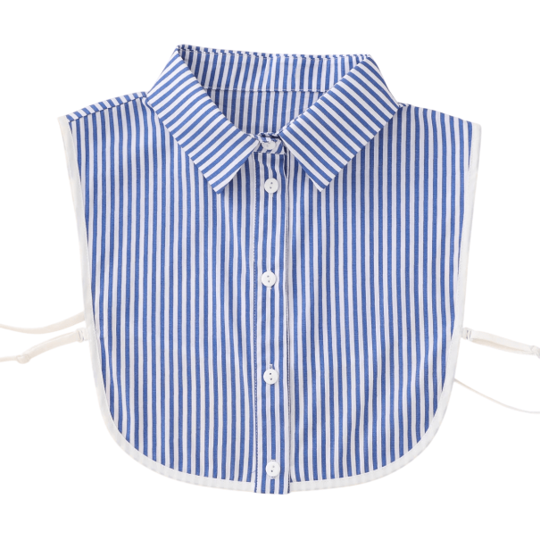 Falsk krage för kvinnor randig Avtagbar krage Elegant dekorativ krage för tröja blus klänning Modeaccessoar