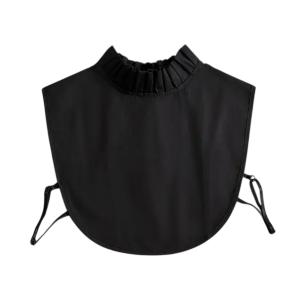 Falsk krage för kvinnor, stående veckad, avtagbar krage, elegant dekorativ krage för tröja, blus, klänning, modeaccessoar