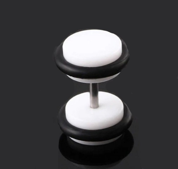 Falsos plugues branco 6 mm