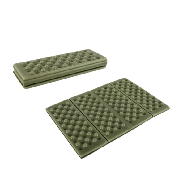 Faltbares, wasserdichtes XPE-Pad 385 x 275 x 11 mm Camping- und Wanderschlafmatte Strand Feuchtigkeitsbeständiger Sitzschaum Tragbare grün