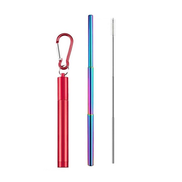 Faltstrohhalm aus Edelstahl mit Etui 5
