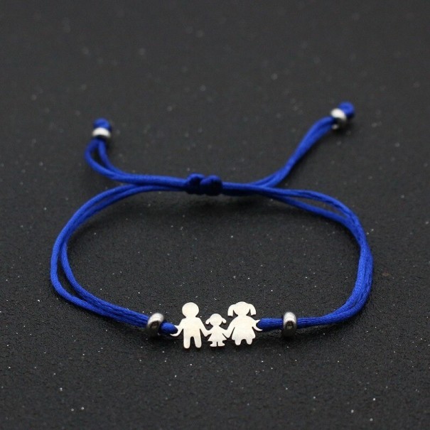 Familie armband blauw 1