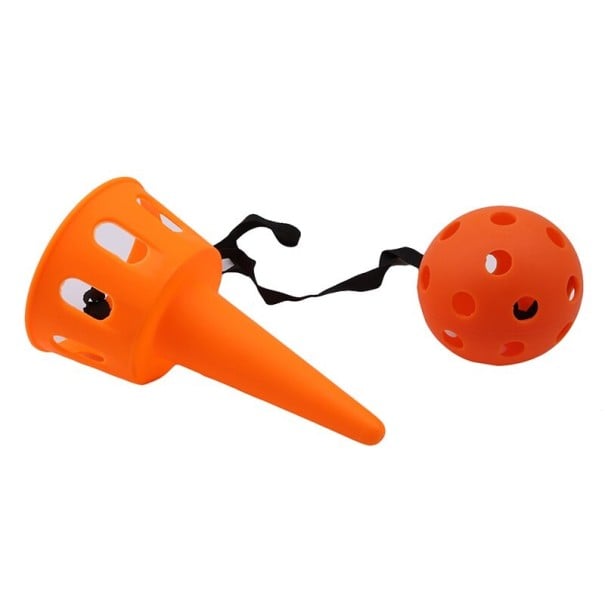 Fangen Sie das Ballspiel orange