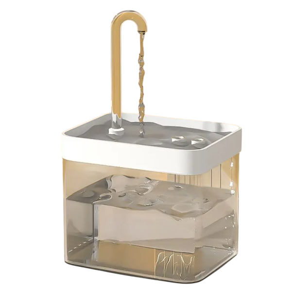 Fântână ultra-silențioasă pentru pisici, dozator de apă inteligent USB de 1,5 l, filtru de recirculare, 3 moduri de debit, prevenirea epuizării, apă pură alb