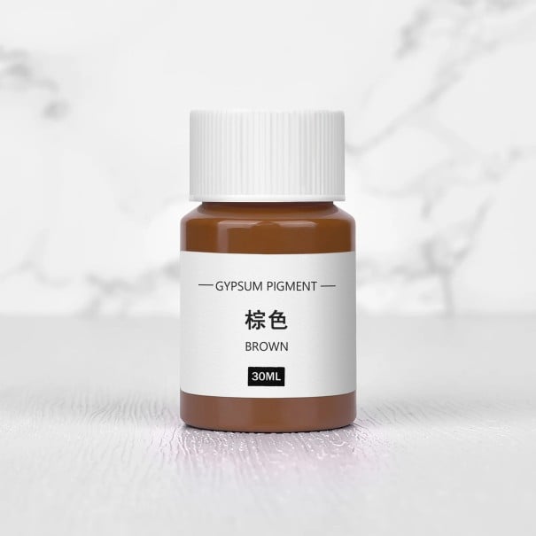 Farba na probarvenie sadry 30 ml koncentrovaný pigment v fľaštičke pre DIY odlievanie podložiek, aromatických kameňov a dekoratívnych odliatkov hnedá