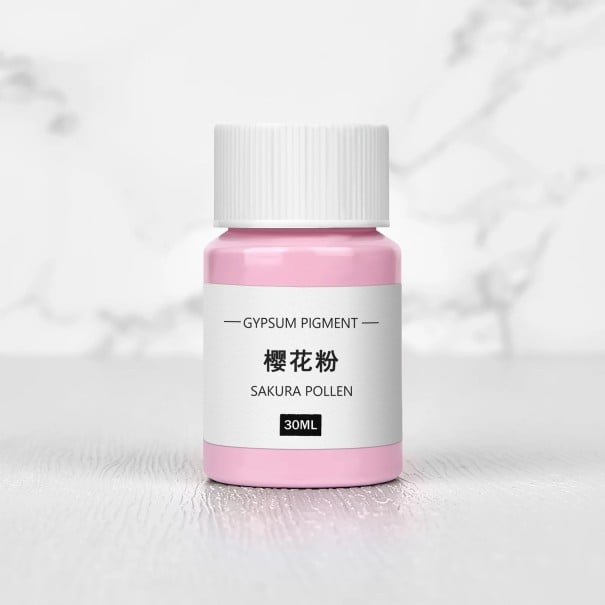 Farba na probarvenie sadry 30 ml koncentrovaný pigment v fľaštičke pre DIY odlievanie podložiek, aromatických kameňov a dekoratívnych odliatkov ružová