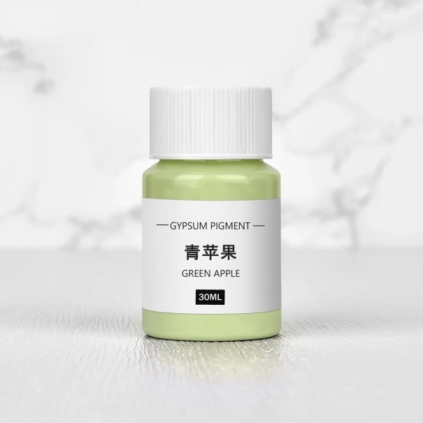 Farba na probarvenie sadry 30 ml koncentrovaný pigment v fľaštičke pre DIY odlievanie podložiek, aromatických kameňov a dekoratívnych odliatkov svetlo zelená