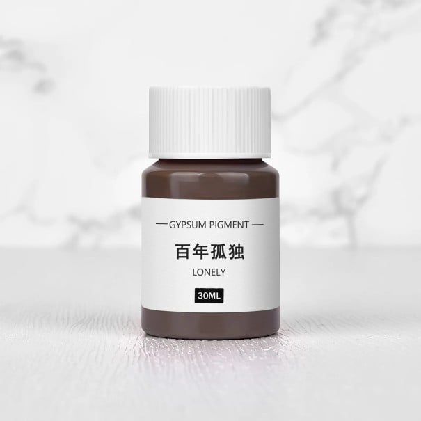 Farba na probarvenie sadry 30 ml koncentrovaný pigment v fľaštičke pre DIY odlievanie podložiek, aromatických kameňov a dekoratívnych odliatkov tmavo hnedá