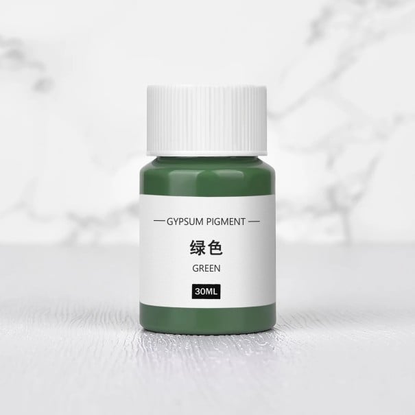 Farba na probarvenie sadry 30 ml koncentrovaný pigment v fľaštičke pre DIY odlievanie podložiek, aromatických kameňov a dekoratívnych odliatkov zelená