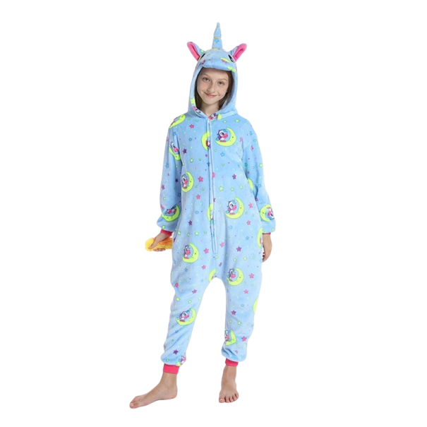 Farbenfroher Einhorn-Jumpsuit für Mädchen 7-8 Jahre 6