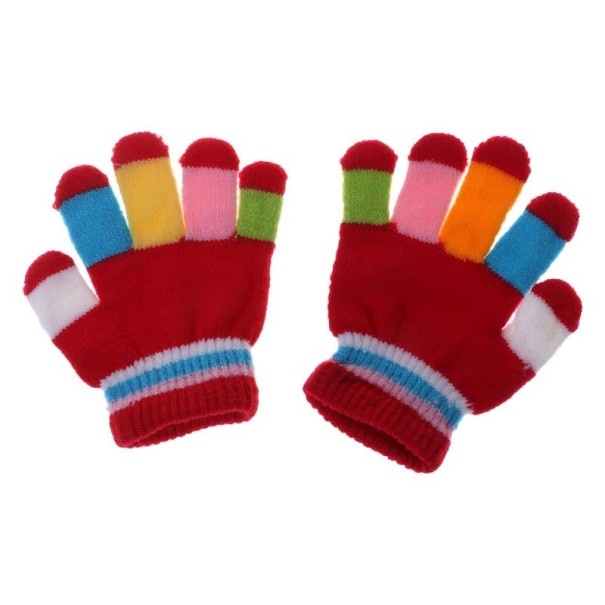 Farbige Kinderhandschuhe A126 rot