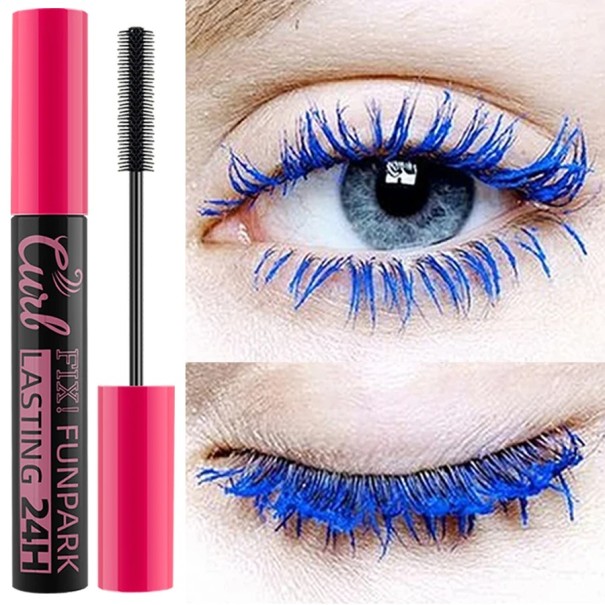 Farbige, wasserfeste Wimperntusche mit langanhaltendem Halt, wasser- und schweißresistent für ein frisches und ausdrucksstarkes Make-up blau