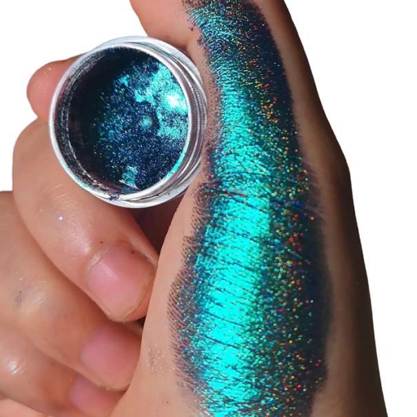 Fard à paupières pailleté chrome pigmenté en format compact 7