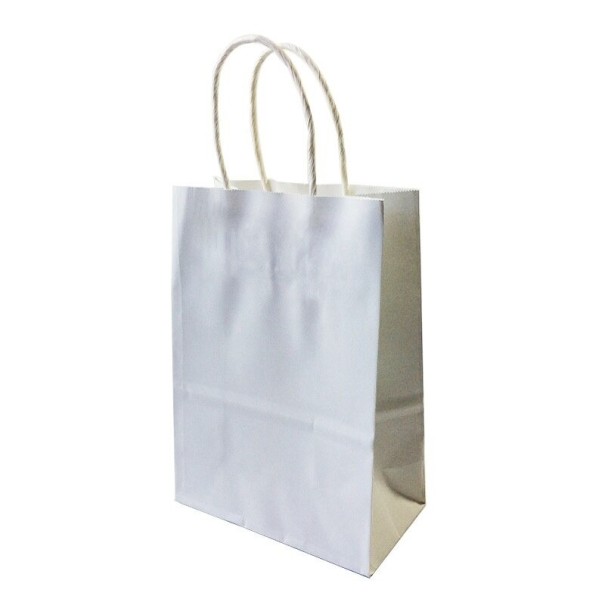 Farebná darčeková taška 10 ks biela