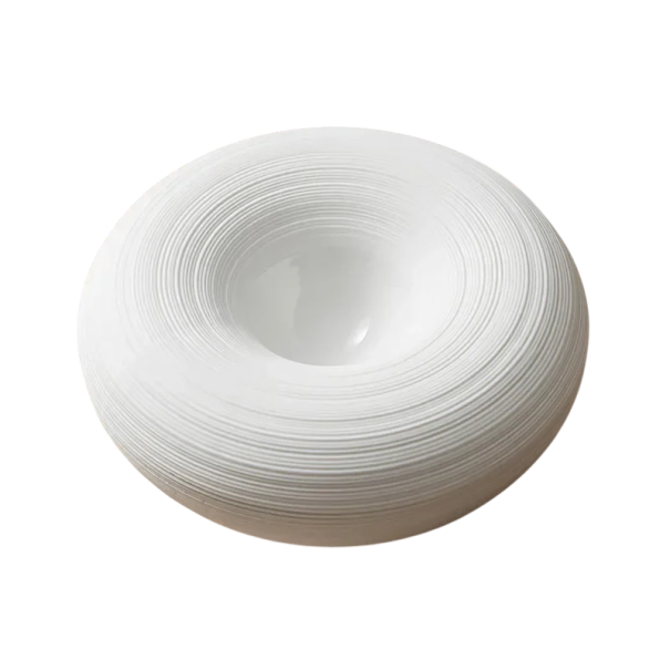 Farfurie de servire din ceramică cu centru adânc 16,5 x 7,5 cm farfurie albă din ceramică pentru servirea deserturilor și preparatelor 1