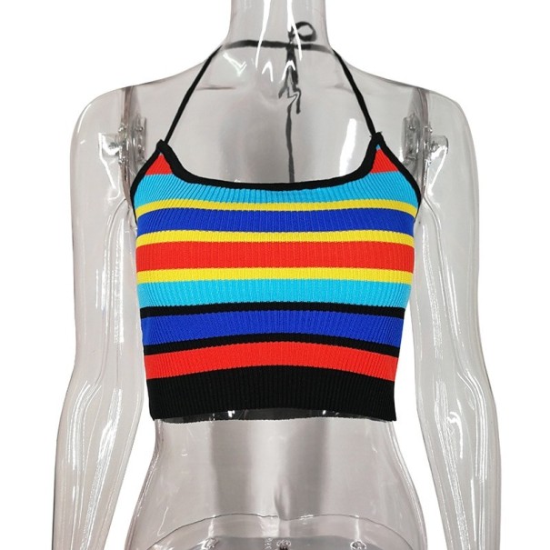 Färgglad crop top för kvinnor