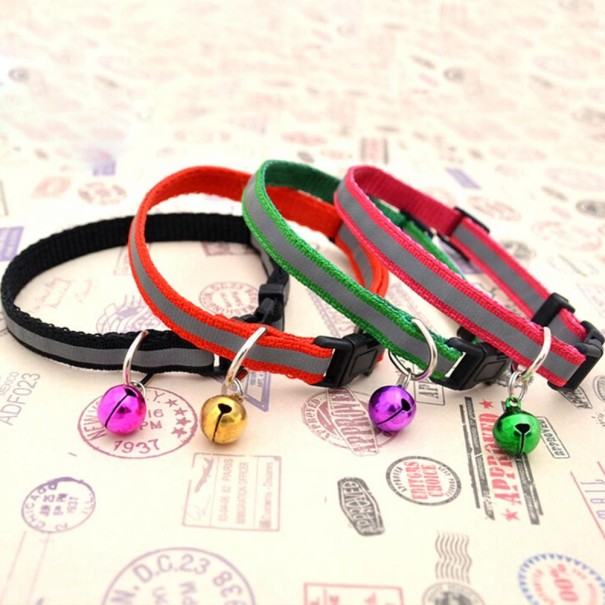Färgglad halsband med klocka för hundar och katter