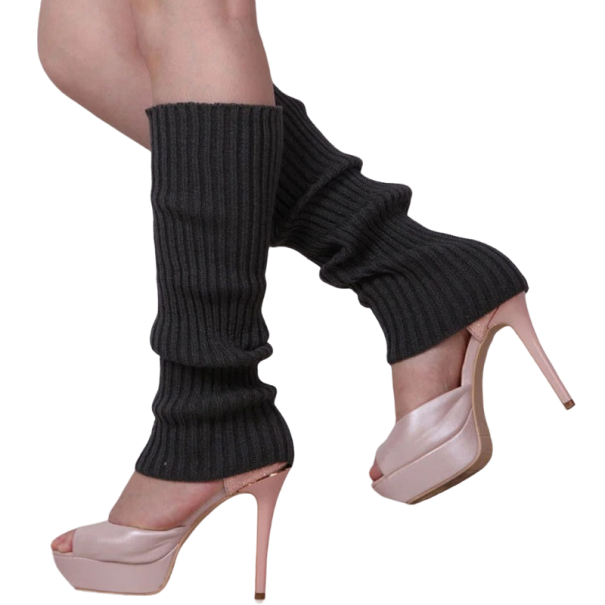 Färgglada benvärmare mörkgrå