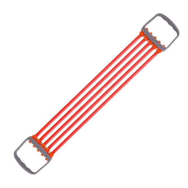Färgglada byst- och armförlängare med 5 gummiband för helkroppsträning hemma röd