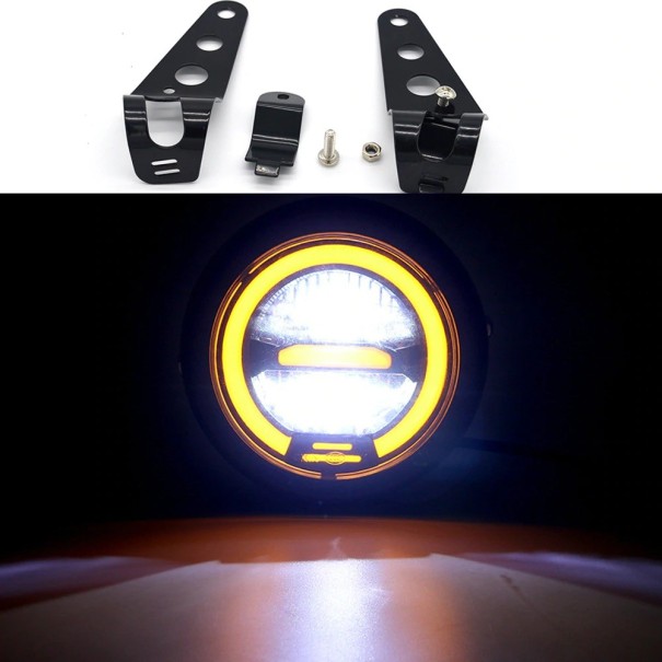 Faro anteriore per motocicletta A1856 giallo