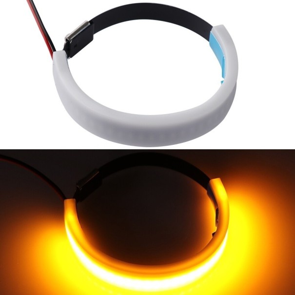 Faro LED di sicurezza per moto giallo