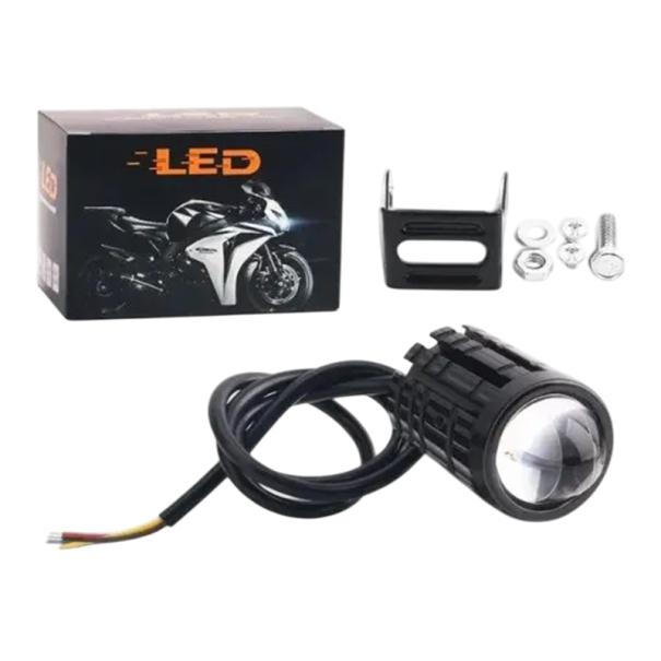 Faro LED per motocicletta 6000 lm Luce spot Bianco e giallo 30 W Impermeabile IP67 Luce aggiuntiva per moto Offroad 1