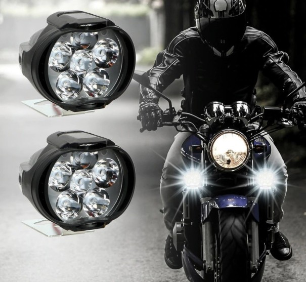 Farol LED dianteiro para motocicleta 2 unidades 1