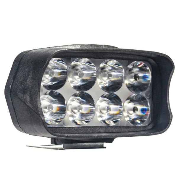 Farol LED para Motociclo 12W 1200 lm 8 LEDs 12V 5x5x8,8 cm Luz Externa em Plástico ABS Iluminação Adicional Externa para Motociclos 1