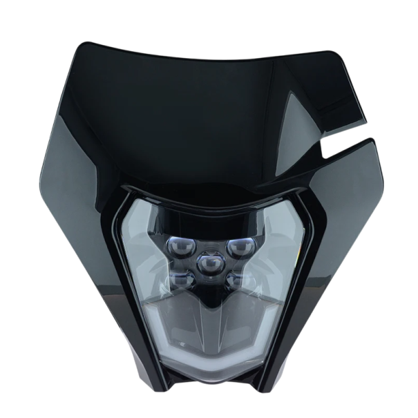 Faros delanteros para motocicleta 5 LED para Enduro 2020–2023 Potente luz adicional Alcance extendido Barra de luces para motocicleta resistente al agua negro