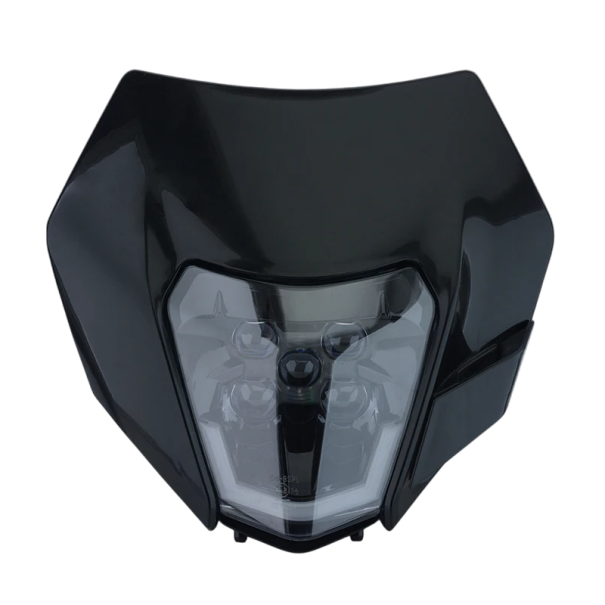 Faruri LED pentru motocicletă cu 5 diode pentru Enduro 2014-2016, lumină frontală universală pentru motocross, mască, lampă LED frontală, piesă de schimb negru