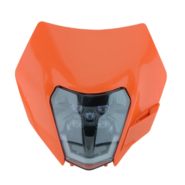 Faruri LED pentru motocicletă cu 5 diode pentru Enduro 2014-2016, lumină frontală universală pentru motocross, mască, lampă LED frontală portocale