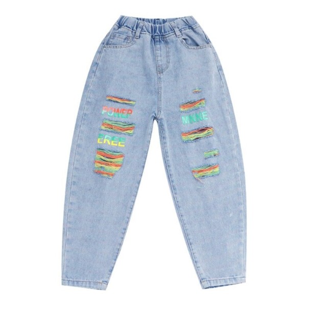 Farvede jeans til piger L2140 9