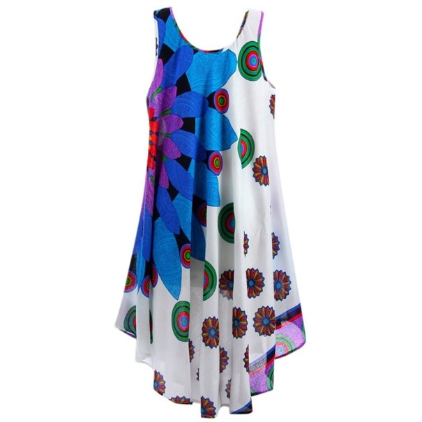 Farverig sommerkjole XL 5