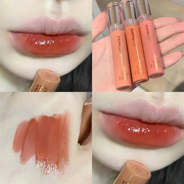Farvet lipgloss fugtgivende lipgloss plejende og nærende gloss flydende gloss læbestift V220 3