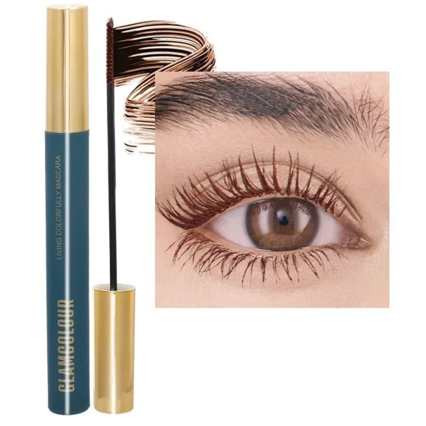 Farvet volumenmascara Langtidsholdbar mascara i forskellige farvevarianter brun