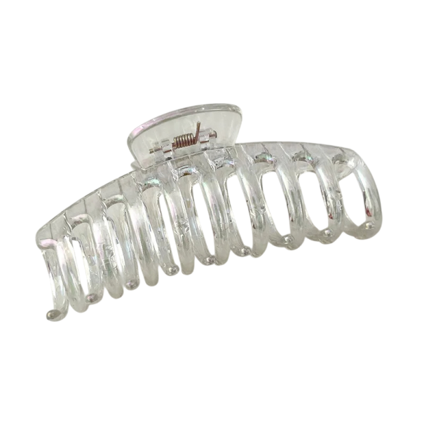 Fascetta da donna di lusso per capelli grande trasparente olografica per capelli folti elegante fermaglio resistente per chignon 1