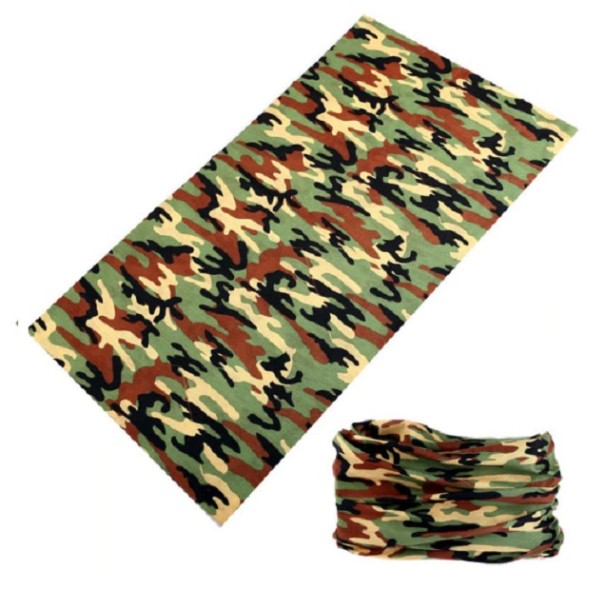 Fascia da collo da uomo in stile militare J3063 mimetico