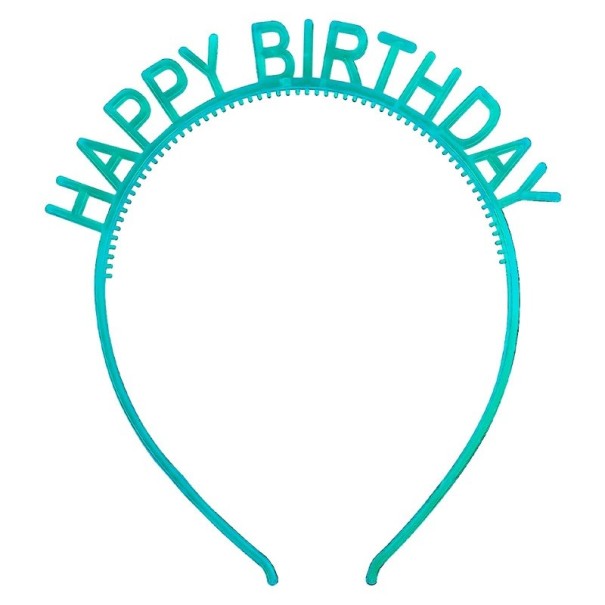 Fascia luminosa per festa HAPPY BIRTHDAY 2 pz turchese