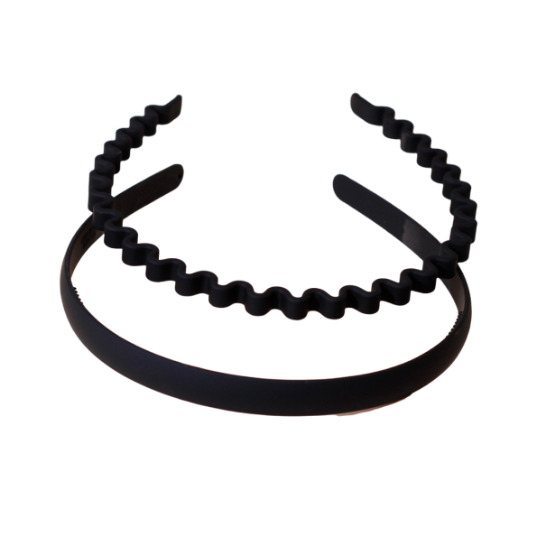 Fascia per capelli 2 pz T934 nero