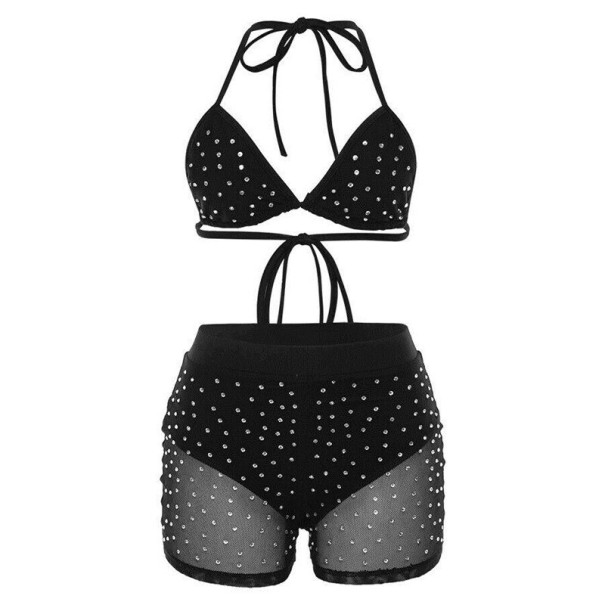 Fatos de banho femininos P1267 preto S