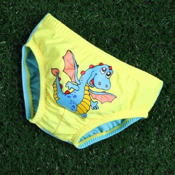 Fatos de banho para bebés com dragão J2548 amarelo 18-24 meses