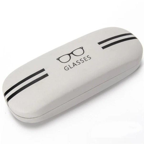 Faux Leather Glasses Case 16.2 x 6.1 x 3.8 cm Hard Case for Reading and Sunglasses Elegant Durable Design grey