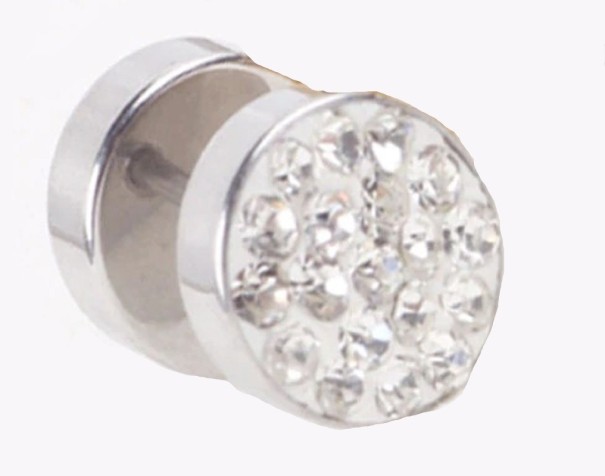 Faux plugs avec zircon argenté