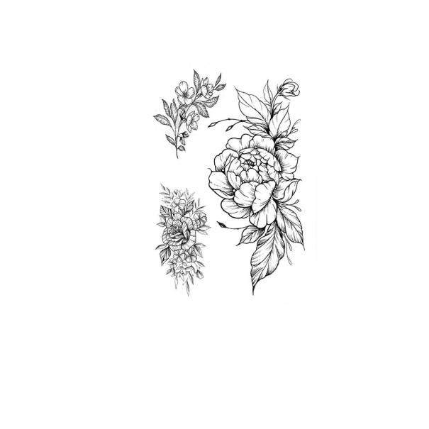 Faux tatouage fleur 43